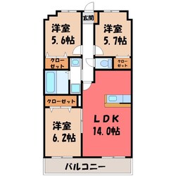 駅東公園前駅 徒歩22分 4階の物件間取画像